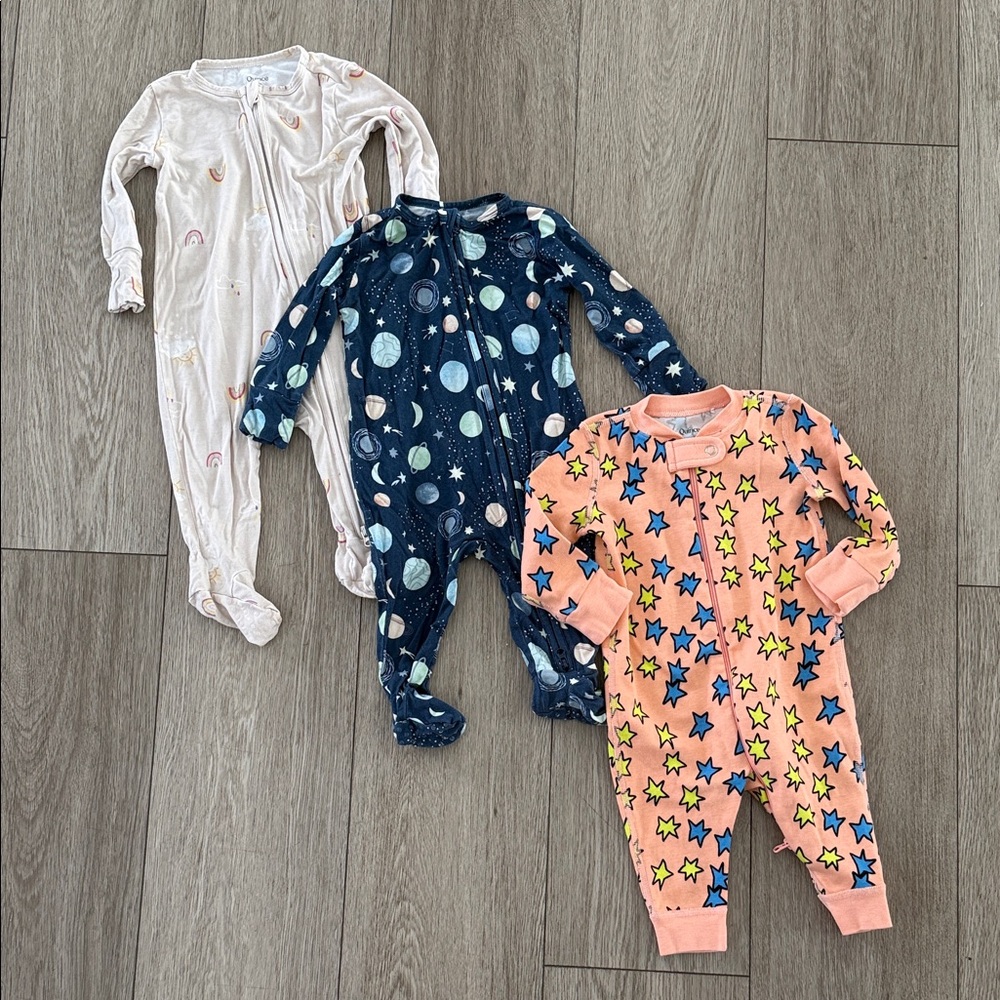 Quince baby pajamas bamboo and organic cotton size 3-6 months